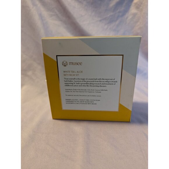 Musee White Tea & Aloe Bath Balm Set Of 3 - Picture 2 of 2